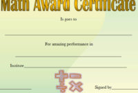 Math Award Certificate Template - Free 10+ Best Ideas with regard to Top Training Completion Certificate Template 10 Ideas