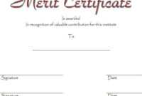 Merit Award Certificate Templates Free (10+ Best Ideas) for Awesome Merit Award Certificate Templates