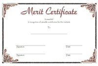 Merit Certificate Template 4 Free | Certificate Templates, Free with regard to Fantastic Baby Shower Game Winner Certificate Templates
