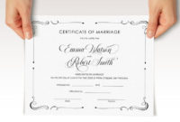 Minimalist Marriage Certificate Template Wedding Keepsake | Etsy In in Top Marriage Certificate Editable Template