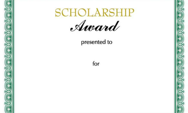 Most Improved Player Certificate (Editable Title) - Download throughout 10 Scholarship Award Certificate Editable Templates