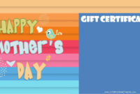 Mother'S Day Gift Certificate Templates intended for Mothers Day Gift Certificate Templates