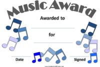 Music Award Certificates - Clipart Best - Clipart Best inside Piano Certificate Template  Printable