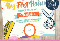 My First Haircut Orange Certificate: Party Supplies | 3Grafik with regard to Stunning First Haircut Certificate