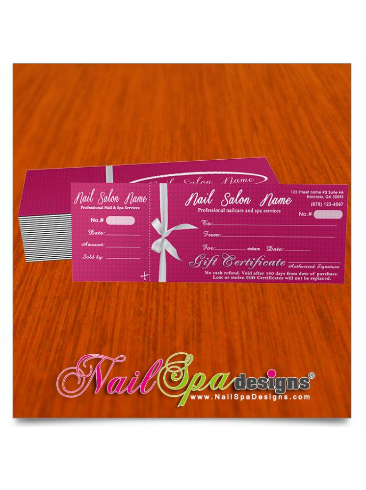 Nail Gift Certificate #046 throughout Awesome Printable Manicure Gift Certificate Template