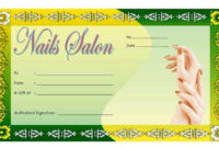Nail Salon Gift Certificate Design Free 3 in Nail Salon Gift Certificate