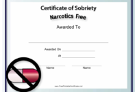 Narcotics Free Certificate Of Sobriety Template Download Printable Pdf within Simple Certificate Of Sobriety Template