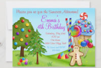 Oh Sweet Candy Land Birthday Cupcake Invitations | Zazzle inside Cupcake Certificate Template  7 Sweet Designs