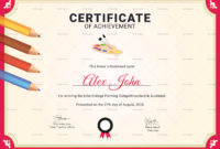 Painting Achievement Certificate Design Template In Psd, Word throughout Amazing Drawing Competition Certificate Templates
