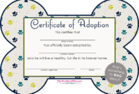 Pet Adoption Certificates Printable - Anna Blog pertaining to Dog Adoption Certificate Editable Templates