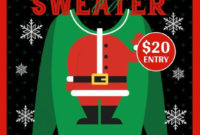 Pin On Christmas Flyers pertaining to Ugly Christmas Sweater Certificate Template