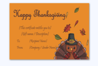 Pin On Gift Certificate Templates with regard to Best Thanksgiving Gift Certificate Template