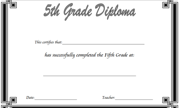 Pin On Graduation Certificate Template regarding Grade Promotion Certificate Template Printable