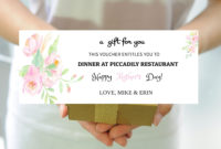 Pink Floral Editable Mother'S Day Gift Certificate Template, Diy with regard to Mothers Day Gift Certificate Templates