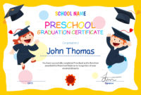 Preschool Graduation Certificate Design Template In Psd, Word with regard to Kindergarten Completion Certificate Templates