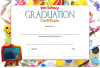 Preschool Graduation Certificate Editable Free (Version 1) | Preschool for Pre Kindergarten Diplomas Templates Printable