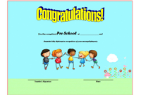 Preschool Graduation Certificate Free Printable: 10+ Designs regarding Kindergarten Diploma Certificate Templates 10 Designs