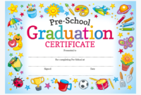 Preschool Graduation Certificate - Preschool Diploma Certificate regarding Certificate For Pre K Graduation Template