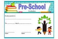 Preschool Graduation Certificate : Preschool Graduation Certificate for Professional Kindergarten Diploma Certificate Templates 10 Designs