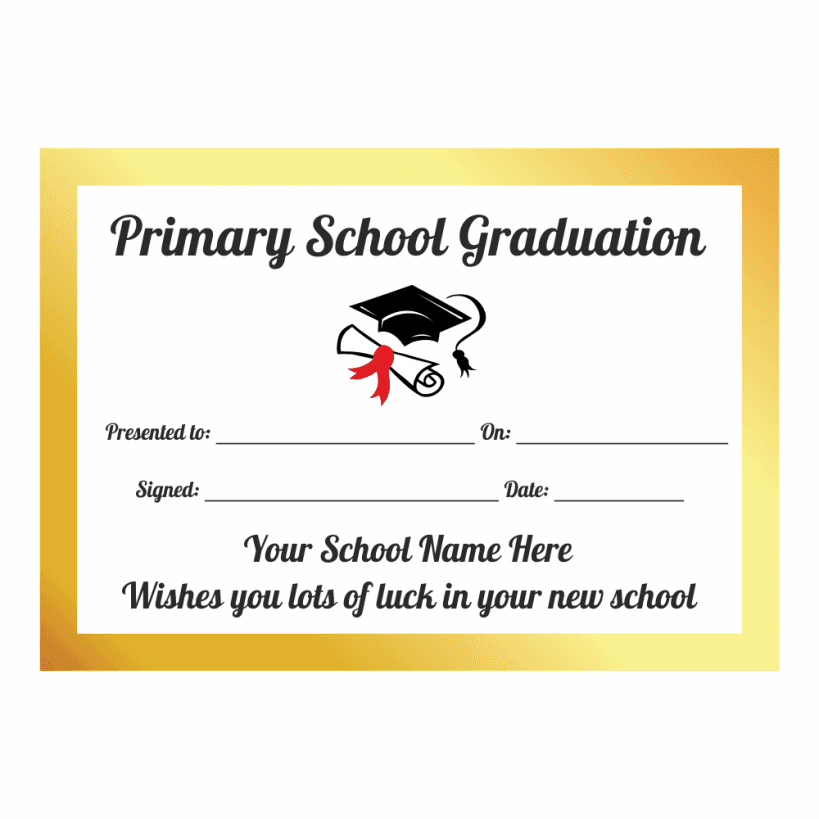 Primary School Graduation Certificates For Leavers inside Certificate Of School Promotion 10 Template Ideas