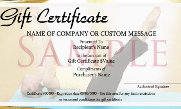 Print Your Own Gift Certificates Using Easy Templates within Free Editable Fitness Gift Certificate Templates