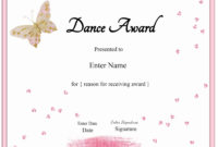 Printable Ballet Certificate Templates In 2021 | Dance Awards for Dance Award Certificate Template