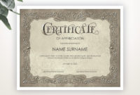 Printable Certificate Of Appreciation, Editable Certificate Template in Fascinating Downloadable Certificate Of Recognition Templates