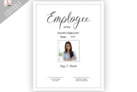 Printable Elegant Employee Of The Month Template, Editable Picture regarding Employee Of The Month Certificate Template Word