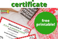 Printable Elf Adoption Certificate – Kiddycharts with regard to Elf Adoption Certificate  Printable