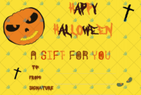 Printable Halloween Gift Certificate Pumpkin – Word Layouts | Gift inside Top Halloween Gift Certificate Template