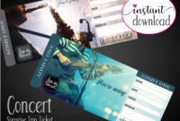 Printable Musician Surprise Gift Ticket. Editable Artist | Etsy inside Travel Gift Certificate Editable