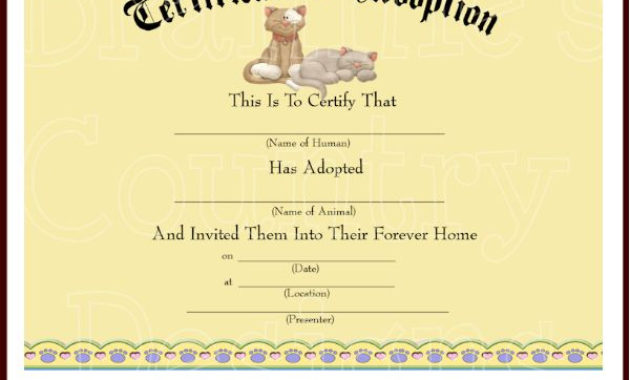 Printable Rabbit Adoption Certificate Template 6 Ideas Free In 2021 inside Rabbit Adoption Certificate Template 6 Ideas