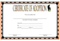 Quality Dog Adoption Certificate Editable Templates In 2021 | Pet for Fantastic Dog Adoption Certificate Editable Templates
