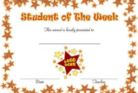 Quality Star Student Certificate Templates In 2021 | Certificate throughout Student Of The Week Certificate