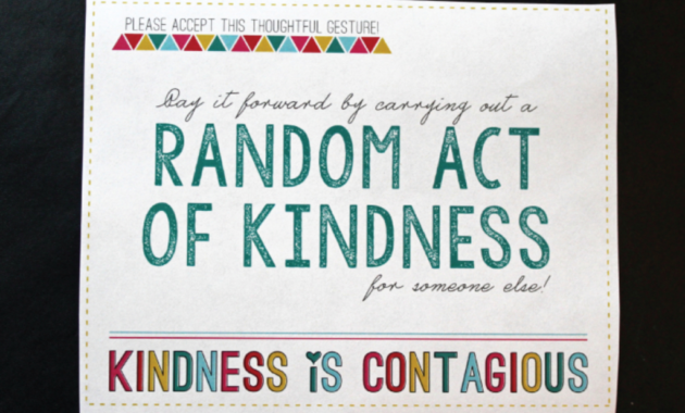 Random Acts Of Kindness Cards Templates - Sample Professional Templates throughout Kindness Certificate Template