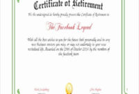 Retirement Certificate Templates For Word New Sample Certificate 47 in Retirement Certificate Templates