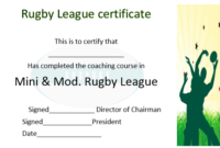 Rugby League Certificate Templates (4) – Templates Example | Templates within Rugby Certificate Template