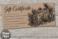 Rustic Kraft Printable Photography Gift Certificate Template, Mother&amp;#039;S with Photography Session Gift Certificate