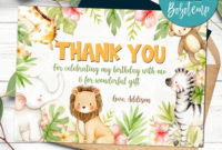 Safari Thank You Card Template To Print At Home | Bobotemp with regard to Awesome Zoo Gift Certificate Templates  Download