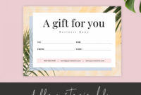 Salon Gift Certificate Templates ~ Addictionary pertaining to Printable Hair Salon Gift Certificate Template