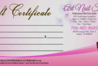 Salon Gift Certificate Templates ~ Addictionary within Printable Manicure Gift Certificate Template