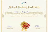 School Leaving Certificate: Format And Sample – Leverage Edu throughout Amazing Academic Certificate