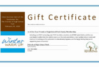Silent Auction Gift Certificate Template Lovely Certificate With Silent with Free Silent Auction Certificate Template 10 Designs 2019