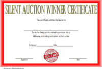 Silent Auction Winner Certificate Template Free 2 In 2020 Inside Silent with regard to Free Silent Auction Certificate Template 10 Designs 2019
