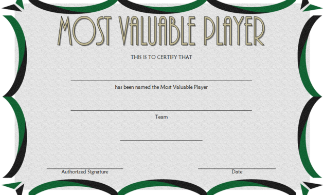 Soccer Mvp Certificate Template - 7+ Player Awards Free in Professional Chess Tournament Certificate Template  8 Ideas