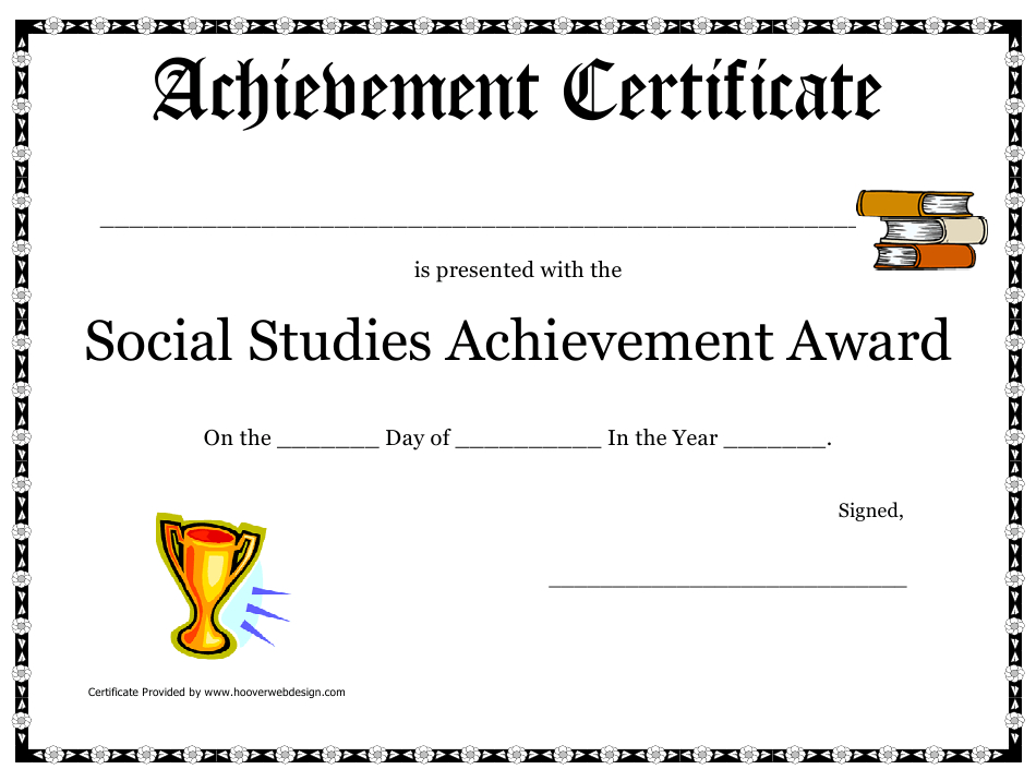 Social Studies Achievement Award Certificate Template Download within Professional Academic Achievement Certificate Templates