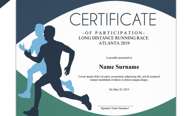 Sports Editable Certificate Template Editable Running Award | Etsy within Running Certificate Templates