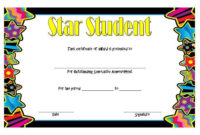 Star Student Certificate Free Printable 2 | Student Certificates, Star pertaining to First Day Of School Certificate Templates