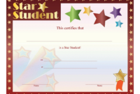 Star Student Certificate – Free Printable Download with regard to Handwriting Award Certificate Printable