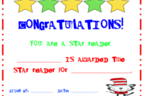 Stellar Students: Celebrate The Weekend With A Freebie And Some Shout-Outs with Star Reader Certificate Template